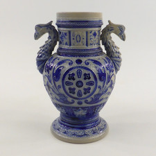 Gerz Westerwälder Steinzeug Vase Phoenix Griffe 20 cm