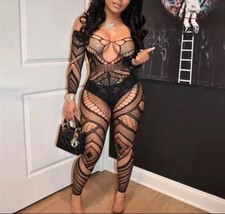 Bodystocking Catsuit Dessous Ouvert Sexy Erotik Schritt offen XS-L Reizwäsche