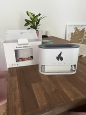 Luftbefeuchter & Aroma-Diffusor mit Flammeneffekt und Hintergrundbeleuchtung