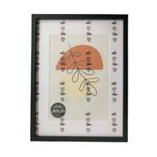 KAIWIN Bilderrahmen 30x40cm Schwarz-mit Passepartout 21x30 cm (A4), 12" * 16"