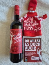 ✅️ WEIN | BIO-Glühwein - Heißer Hirsch | Flaschen-PULLOVER | Selten | 11%VOL |✅️