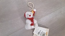 Steiff Anhängerteddy mit Weihnachtsmütze 028366 8cm Mohair Weihnachten 