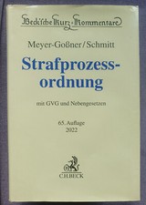 Meyer-Goßner/Schmitt StPO Kommentar 65. Auflage 2022