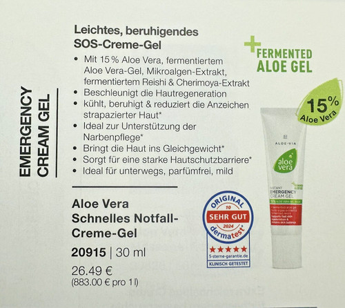 Aloe vera emergency creme - emergency,