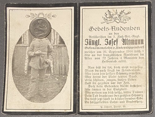 Sterbebild totenzettel wk1 - sterbebild,