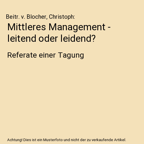Mittleres management leitend - mittleres,