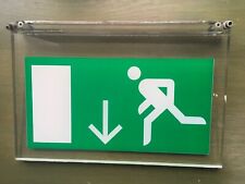 2 Fluchtweg-Schilder -Notausgang ohne Beleuchtung 