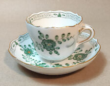 Meissen Indisch grün Mokka Gedeck Nachlass