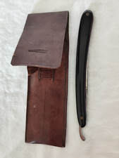 Aus einer Auflösung: tolles altes Roman Weniger Rasiermesser mit Leder Etui