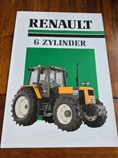 RENAULT 6 Zylinder 155-54 145-54 TX TZ Traktor Schlepper Prospekt Brochure c