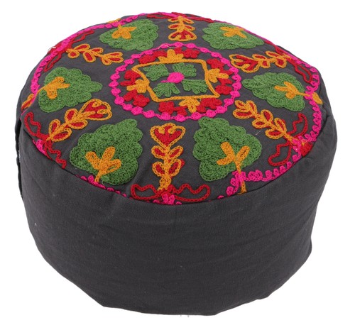 Besticktes meditationskissen - besticktes,