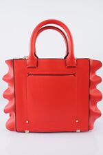 ZARA Damentasche korallenrot pink gold cross-body Mini Tote-Bag klein quadratisc