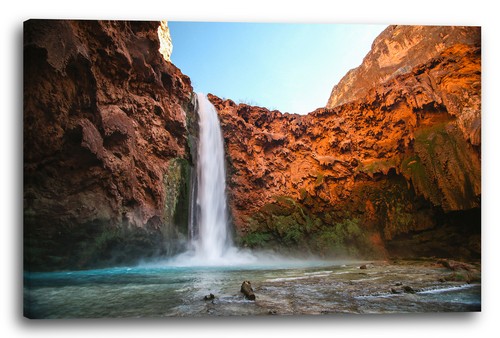 Wandbild wasserfall red hills - wandbild,