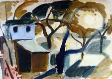 Willi Ulfig 1910 - Regensburg / Expressionist / Aquarell, signiert / 1950