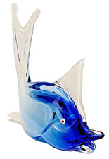 Muranoglas Fisch Saphirblau