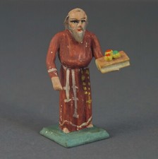 Grulicher Krippenfigur " Mönch mit Buch "   > 7 cm <   (# 12520)
