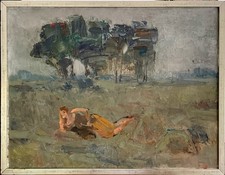 Lovis Corinth , Nachfolger "Liegender weiblicher Akt“ expressionistisches Bild