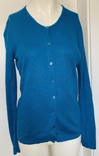 Adagio Strickjacke Grösse 38 Seide Kashmir Petrol Damen