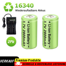 2PACK 2800mAh CR123A 16340