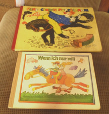 Pony Clown Purzelbaum - DDR Kinderbuch, 1958 + Papp Bilderbuch -Wenn ich nur wil