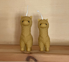 Kerze Alpaka Bienenwachs Alpakakerze Kerzenfigur