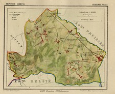 ANTIKE LANDKARTE-VAALS-LIMBURG-NIEDERLANDE-KUYPER-Kuijper-1865