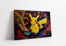 Pokemon Stil Wandbild Leinwand/Poster Pikachu Abstraktes Kunstwerk