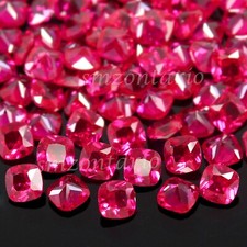 Natürlicher Mogok roter Rubin zertifiziert 2,00 mm Kissenform Edelstein 100 S...