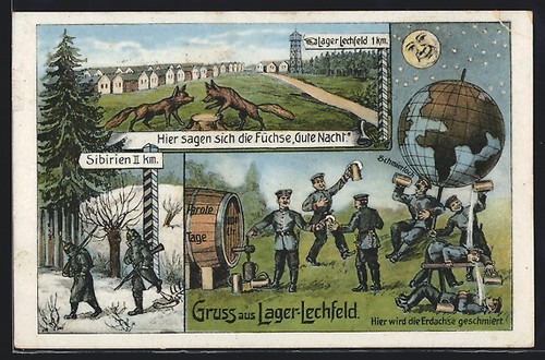 Ansichtskarte lager lechfeld - ansichtskarte, lager-lechfeld
