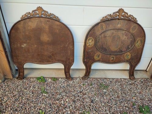 Biedermeier metall bett bemalt - biedermeier,