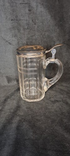 Antiker bierkrug glas mit - bierkrug,