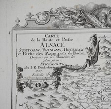 Elsass L'Alsace seltene Karte