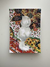 Aceo Miniatur Weiße Katze Auf