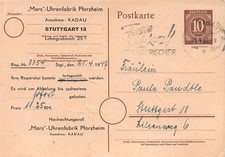 823281) all. Bes. Ziffern GS mit Zudruck Mars Uhrenfabrik Pforzheim / Stuttgart 