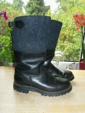 Ludwig Reiter Maronibraterin schwarz-schwarzgrau meliert, Lammfell, Juchtenleder