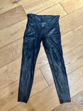 Spanx Kunstleder Leggings Schwarz Größe XL UK 18 UVP 89£