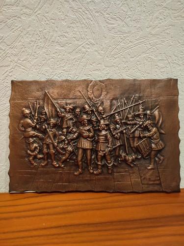 Vintage bronze relief bild - bronze?, relief-