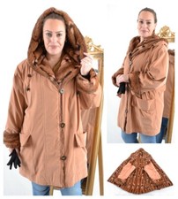 A4917 MIKROFASER JACKE MIT GEFÄRBTEN HAMSTER INLETT PELZ PELZJACKE KAPUZE