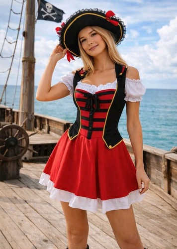 Damen piratenkostüm mit - damen,
