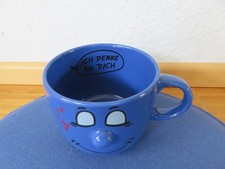 große lustige Tasse mit Gesicht wie neu