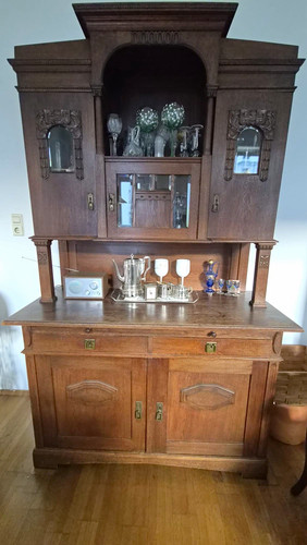 Holz geschirrschrank braun - geschirrschrank,