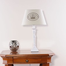 Tischleuchte Matt Weiß Schirm