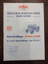 Original Primus Universal U22 G4-7 Schlepper Prospekt Titus Traktoren Gesellscha