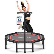 DH FitLife Klappbares Fitness-Trampolin Ø121cm, max. 150kg, 3 Handgriff-Stufen
