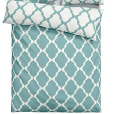 Home Affaire ALBA Petrol/Weiß 135x200 Wendebettwäsche 1-teilig Bettbezug (4037)