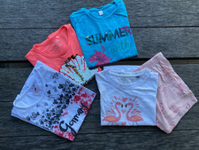 Mädchen Kurzarm-T-shirts, 1 kurzer Schlafanzug, Gr. 128/134