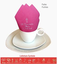 Servietten Geburtstag Hochzeit Feier Taufe Tischdeko MIT NAMEN bedruckt