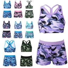 Kinder Mädchen Bademode Athletisch Weste Und Shorts Set Casual Badeanzug Sport