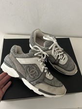 Chanel Sneaker Damen Herren unisex Turnschuhe 40 schwarz weiß grau leder CC Logo