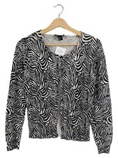 H&M Damen Strickjacke Zebra